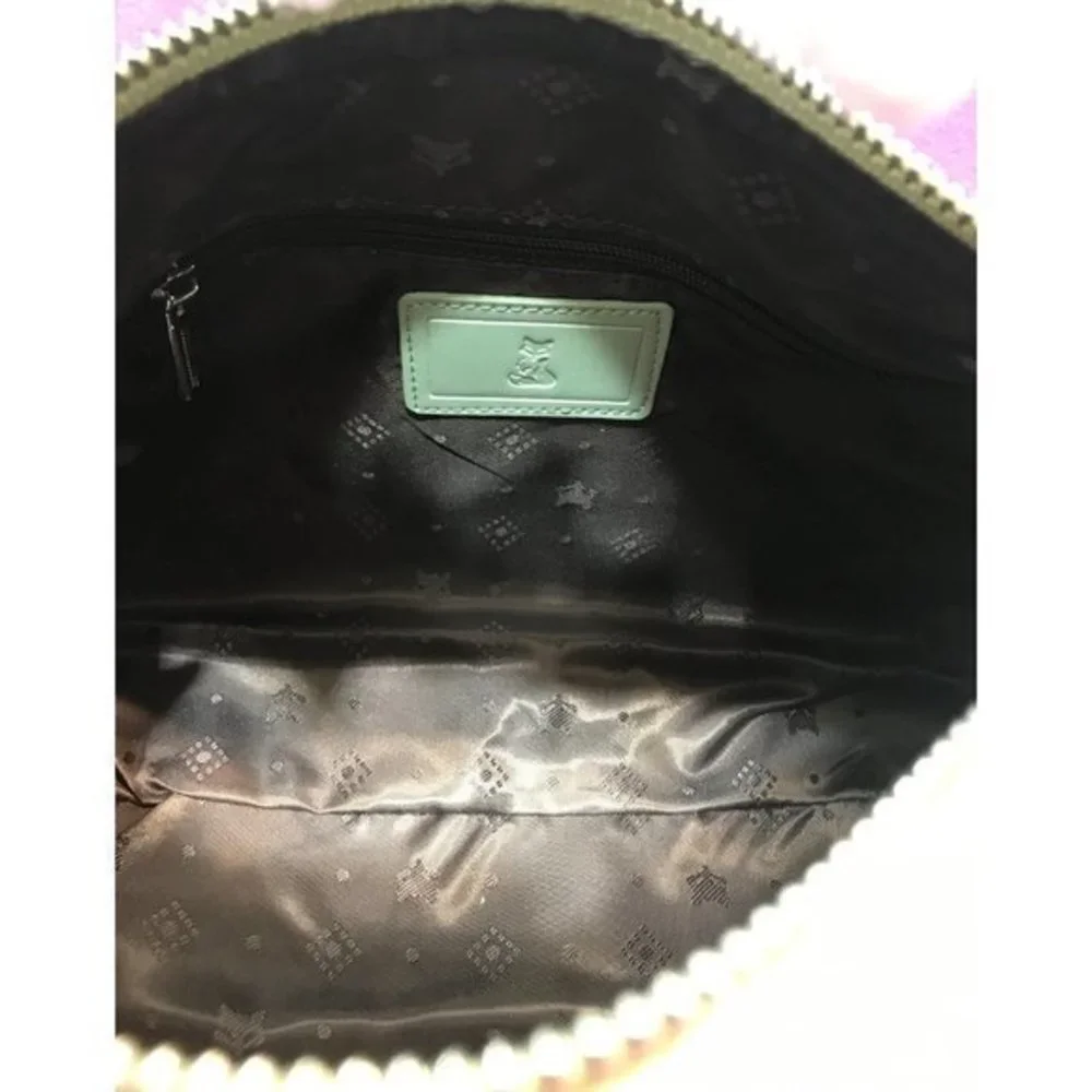 Foxer handbag shoulder Pursebag sage green‎ faux leather chain strap new medium
